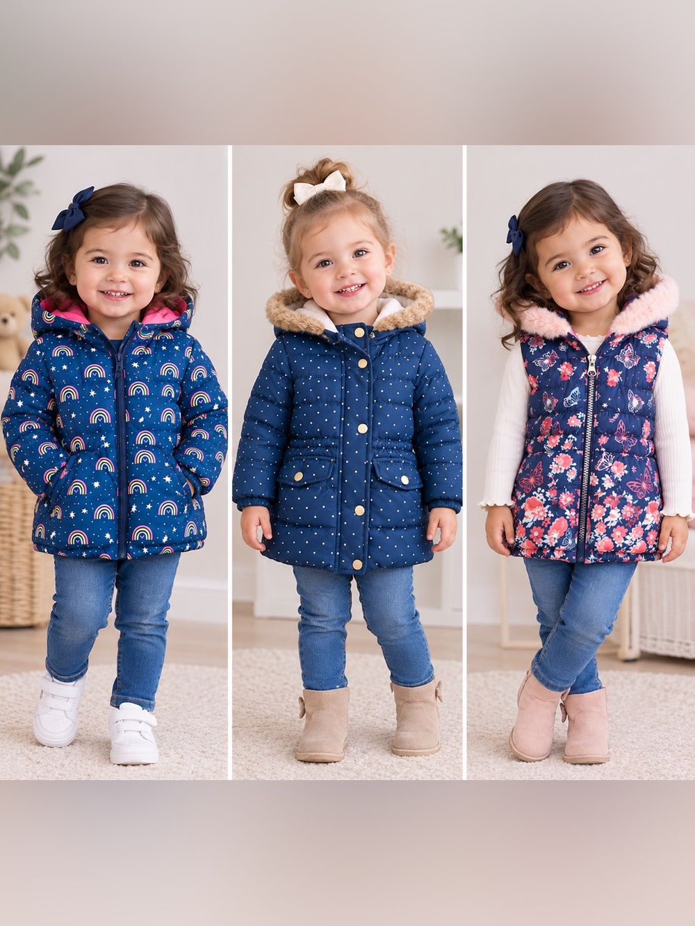 Bundle Girls' Jackets and Vest 2T Carters Pink Platinum Little Lass